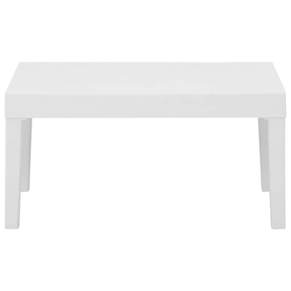 Lounge-Gartentisch Kunststoff Weiß