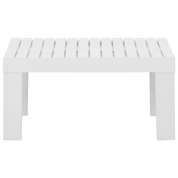 Lounge-Gartentisch Kunststoff Weiß