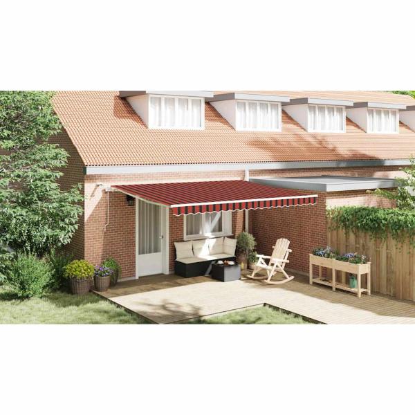 Einziehbare Markise Orange und Braun 450 x 350 cm