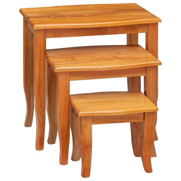 Nestende Beistelltische 3 Stk. Natur 60 x 45 x 60,5 cm