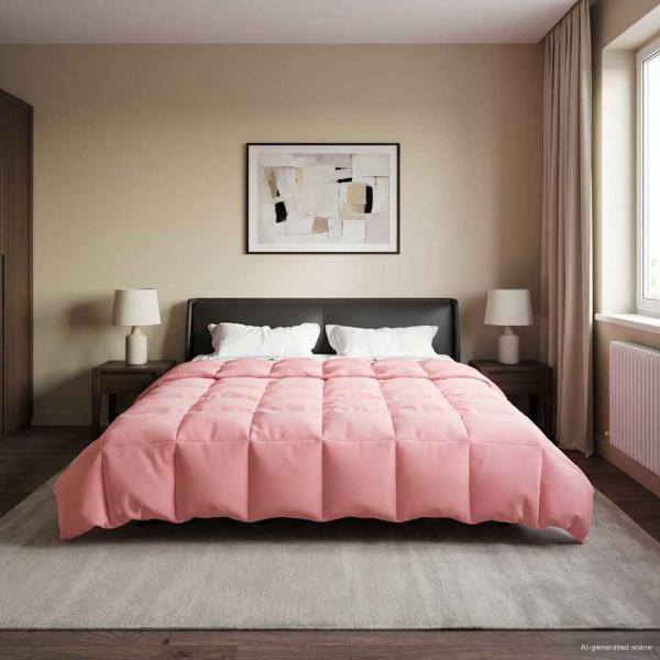 Sommerdecke Gepolstert Rosa 200 x 220 cm Mikrofaser