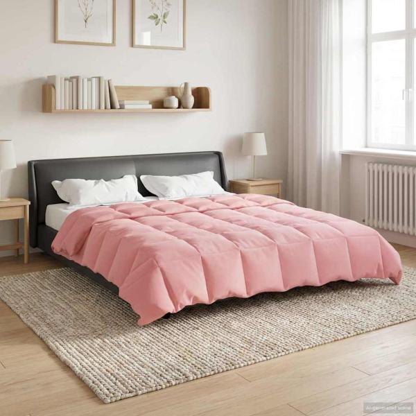 ARDEBO.de - Sommerdecke Gepolstert Rosa 220 x 240 cm Mikrofaser