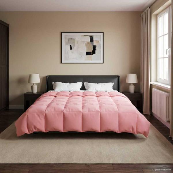 Sommerdecke Gepolstert Rosa 220 x 240 cm Mikrofaser