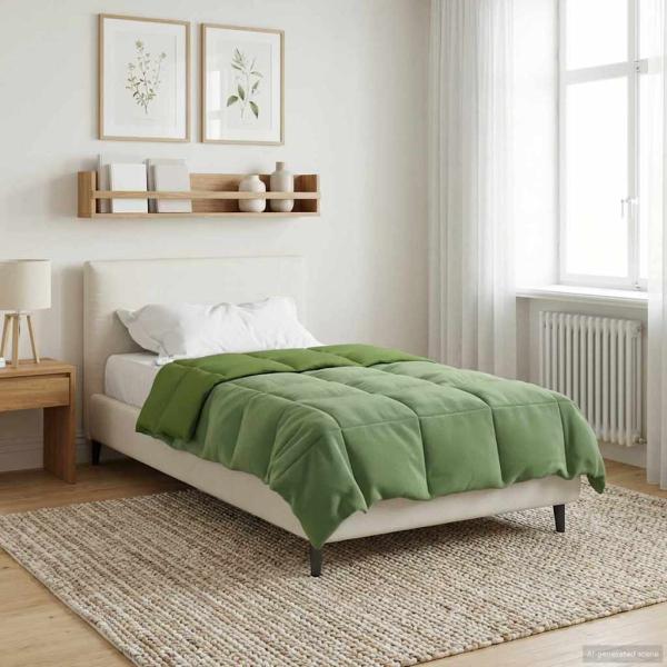 ARDEBO.de - Ganzjahresbettdecke 135 x 220 cm 4 Jahreszeiten Grün
