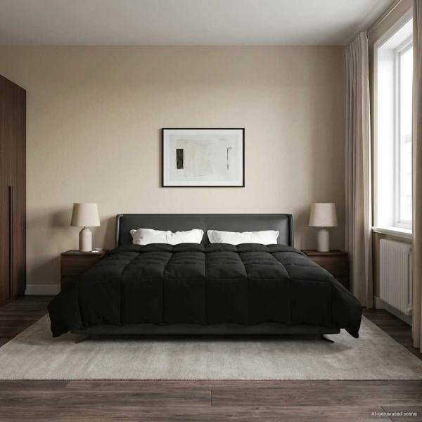 ARDEBO.de - Winterbettdecke 200 x 200 cm Winter Mikrofaser (100% Polyester)