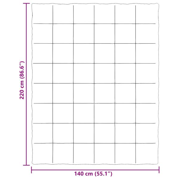 Winterbettdecke Gepolstert Dunkelblau 140 x 220 cm Mikrofaser