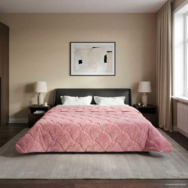 Sommerdecke 200 x 240 cm Sommer Rosa Atmungsaktiv
