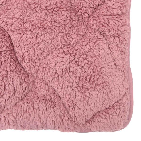 Sommerdecke Rosa 140 x 220 cm Mikrofaser und Teddy-Fleece