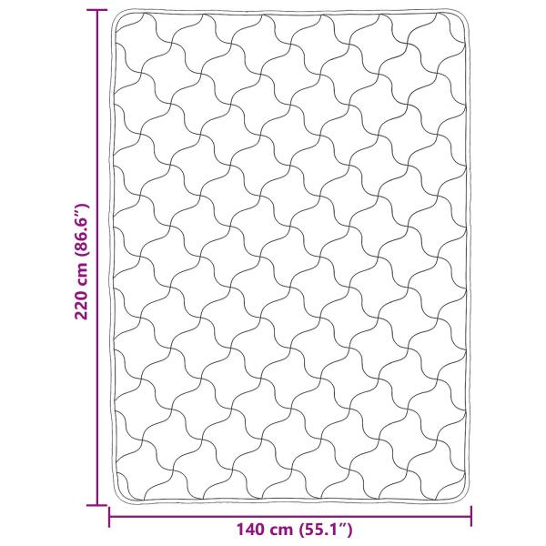 Sommerdecke Rosa 140 x 220 cm Mikrofaser und Teddy-Fleece