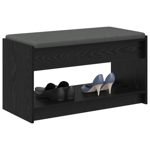 Flurbank Schwarz Eichen-Optik 83 x 38 x 45 cm
