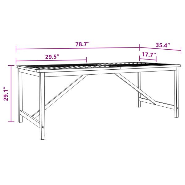 Garten Essgruppe 9 Stk. Braun Massivholz Akazie