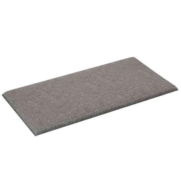 Wandkopfteilen 12 Stk. 30 x 15 cm Hellgrau Stoff