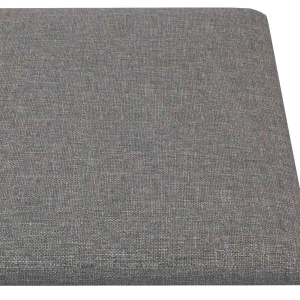 Wandkopfteilen 12 Stk. 30 x 15 cm Hellgrau Stoff