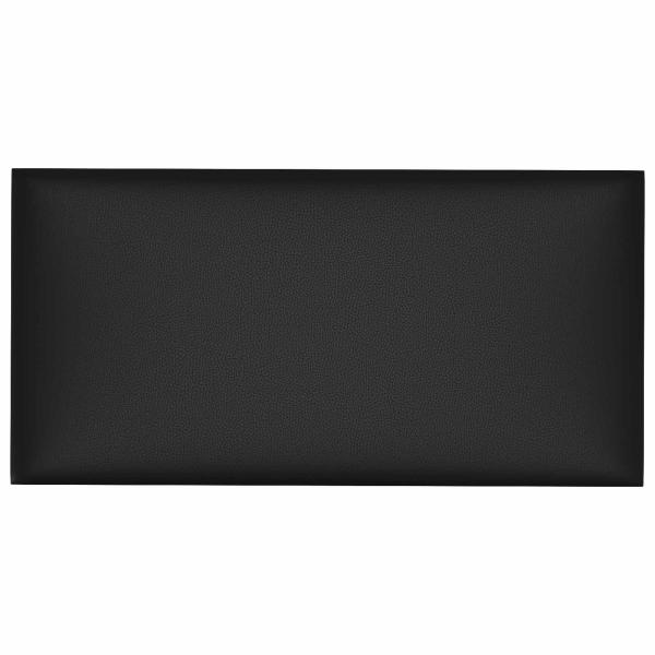 Wandkopfteilen 12 Stk. 30 x 15 cm Schwarz Stoff