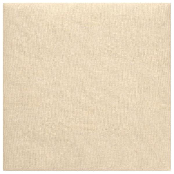 Wandkopfteilen 12 Stk. 30 x 30 cm Creme Stoff