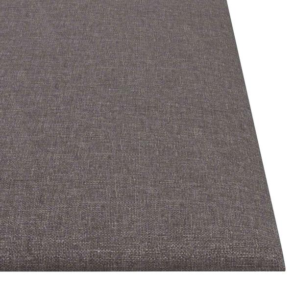 Wandkopfteilen 12 Stk. 30 x 30 cm Hellgrau Stoff