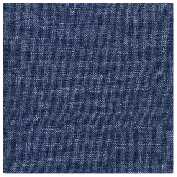 Wandkopfteilen 12 Stk. 30 x 30 cm Blau Stoff