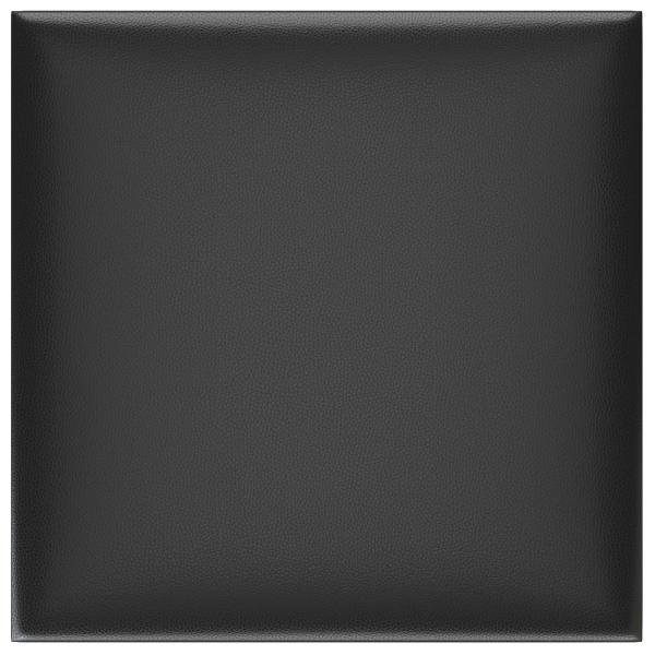 Wandkopfteilen 12 Stk. 30 x 30 cm Schwarz Stoff