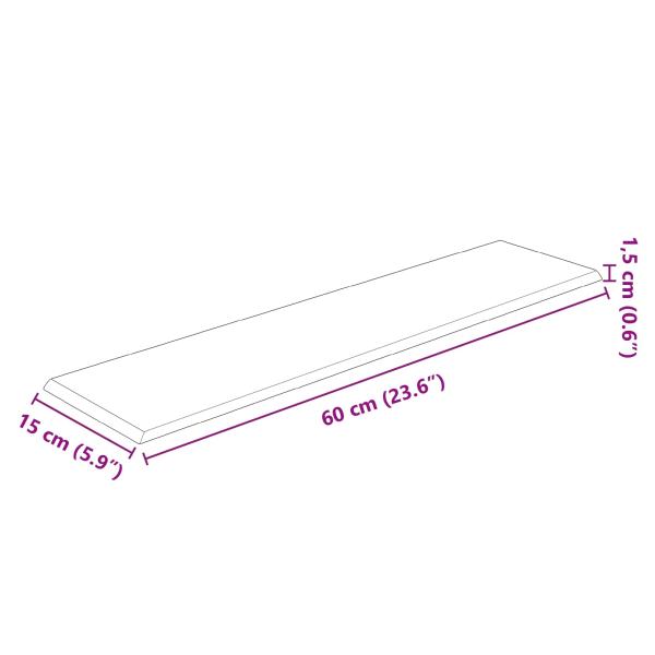 Wandkopfteilen 12 Stk. 60 x 15 cm Creme Stoff
