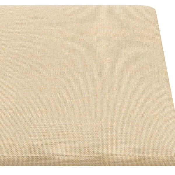Wandkopfteilen 12 Stk. 60 x 30 cm Creme Stoff