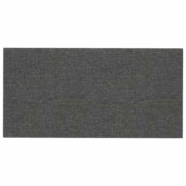 Wandkopfteilen 12 Stk. 60 x 30 cm Dunkelgrau Stoff