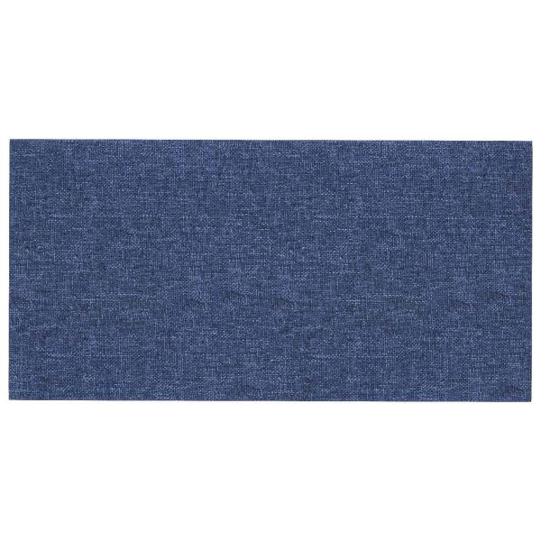 Wandkopfteilen 12 Stk. 60 x 30 cm Blau Stoff