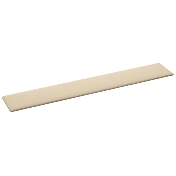 Wandkopfteilen 12 Stk. 90 x 15 cm Creme Stoff
