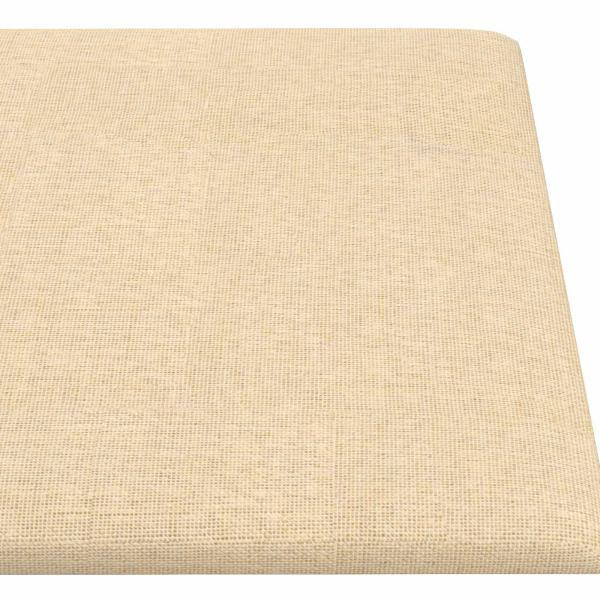 Wandkopfteilen 12 Stk. 90 x 15 cm Creme Stoff