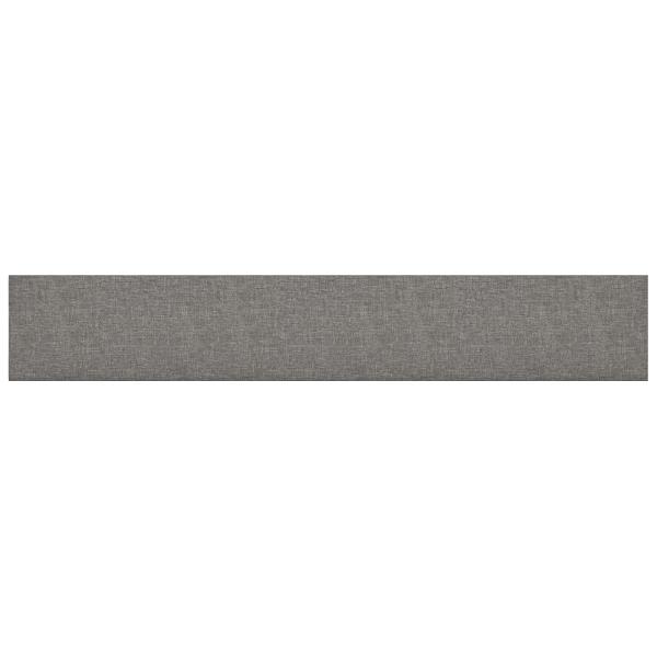 Wandkopfteilen 12 Stk. 90 x 15 cm Hellgrau Stoff