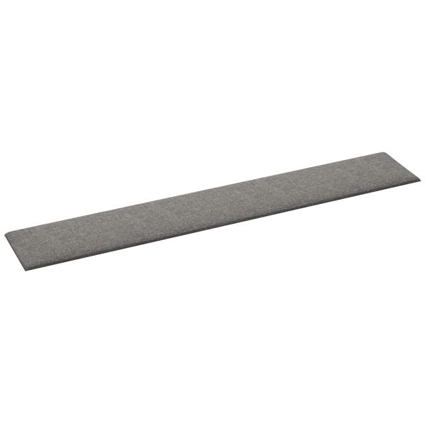 Wandkopfteilen 12 Stk. 90 x 15 cm Hellgrau Stoff