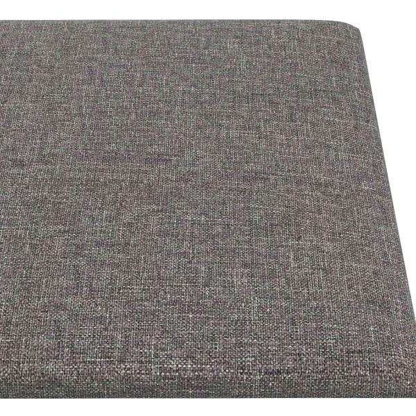 Wandkopfteilen 12 Stk. 90 x 15 cm Hellgrau Stoff
