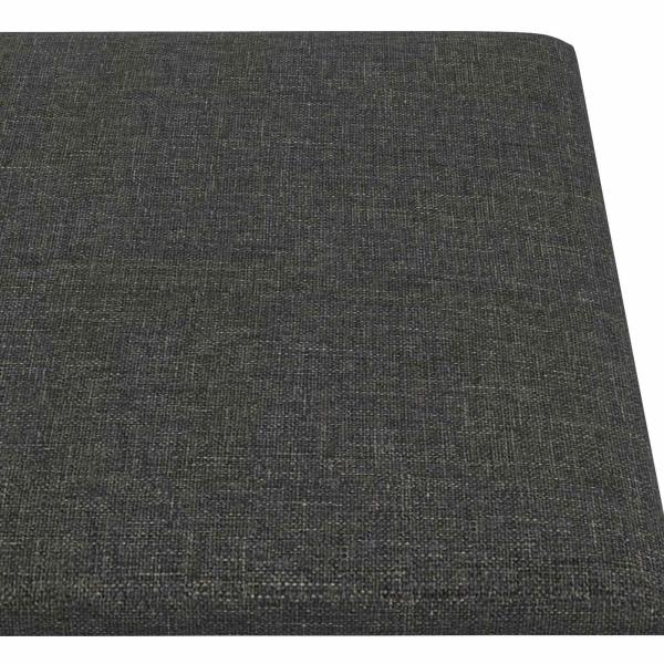 Wandkopfteilen 12 Stk. 90 x 15 cm Dunkelgrau Stoff