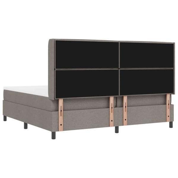 Boxspringbett mit Matratze Taupe 200 x 200 cm Stoff