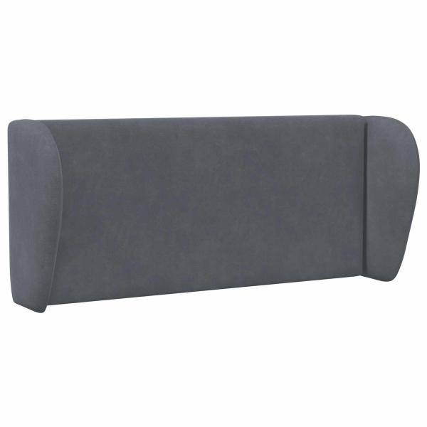 Kopfteil Ohr Dunkelgrau 40 x 23 x 6 cm Samt