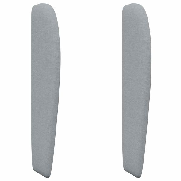 Kopfteil Ohr Hellgrau 80 x 23 x 6 cm Stoff