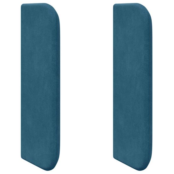 Kopfteil Ohr Blau 40,5 x 40,5 x 4 cm Samt