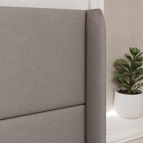 Kopfteil Ohr Taupe 80 x 16 x 4 cm Stoff