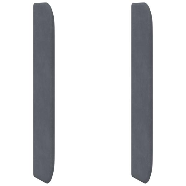 Kopfteil Ohr Grau 80 x 16 x 4 cm Samt