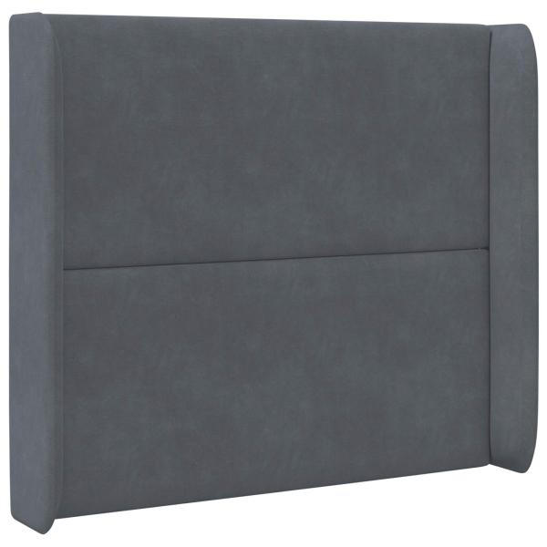 Kopfteil Ohr Grau 80 x 16 x 4 cm Samt