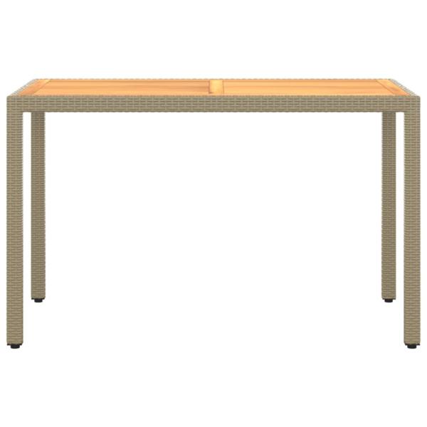 3-tlg. Garten-Essgruppe mit Kissen Poly Rattan Beige