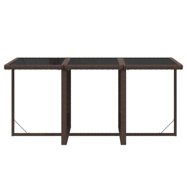 7-tlg. Garten-Essgruppe mit Kissen Poly Rattan Braun