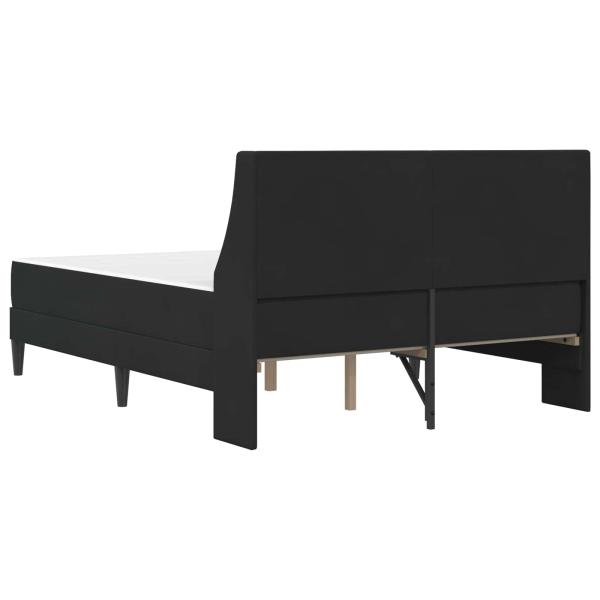 Bettgestell mit Matratze mit Matratze Schwarz 140 x 190 cm Samt