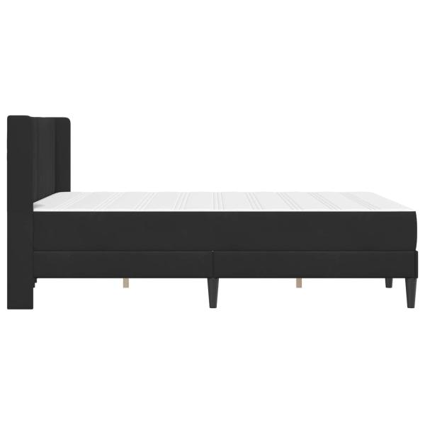 Bettgestell mit Matratze mit Kopfteil Schwarz 120 x 200 cm Samt
