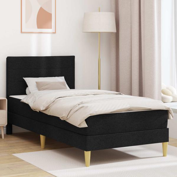 ARDEBO.de - Bettrahmen 90 x 200 cm Schwarz
