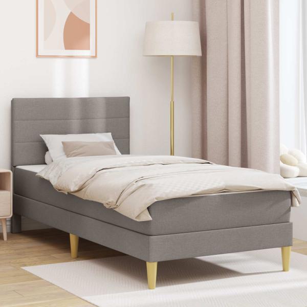 ARDEBO.de - Bettrahmen 90 x 200 cm Taupe