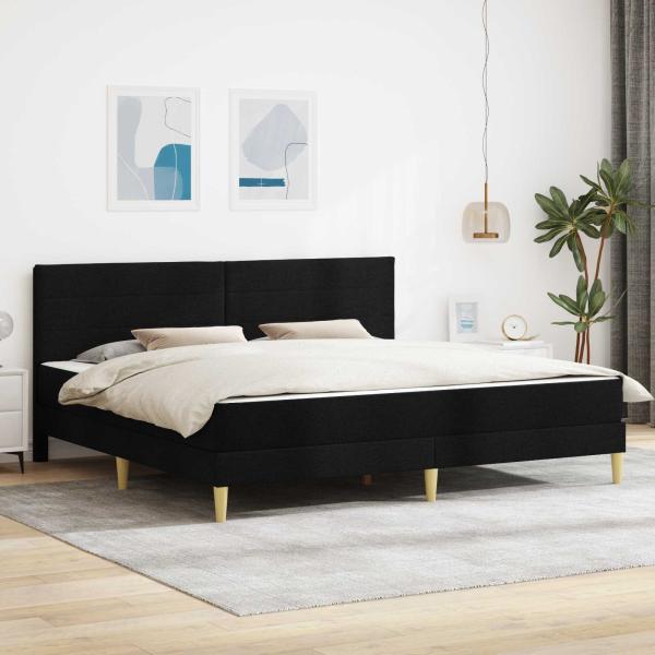 ARDEBO.de - Bettrahmen 200 x 200 cm Schwarz