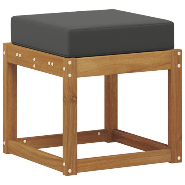 Hocker Bank Massivholz Akazie Natur und Anthrazit