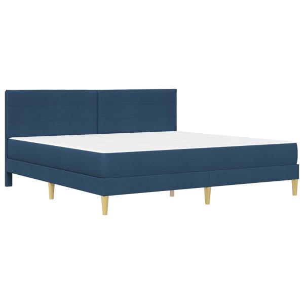 Bettgestell mit Matratze Blau 200 x 200 cm Polyester
