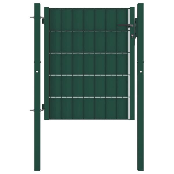 ARDEBO.de - Zauntor aus PVC und Stahl 100 x 100 cm Grün