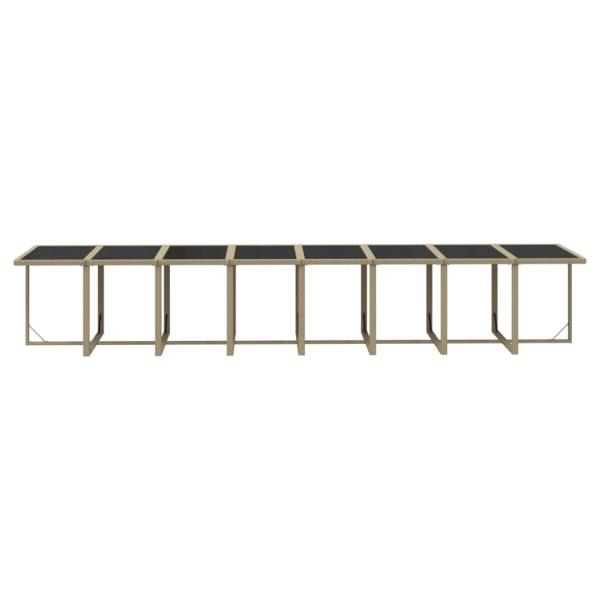 17-tlg. Garten-Essgruppe mit Kissen Beige Poly Rattan